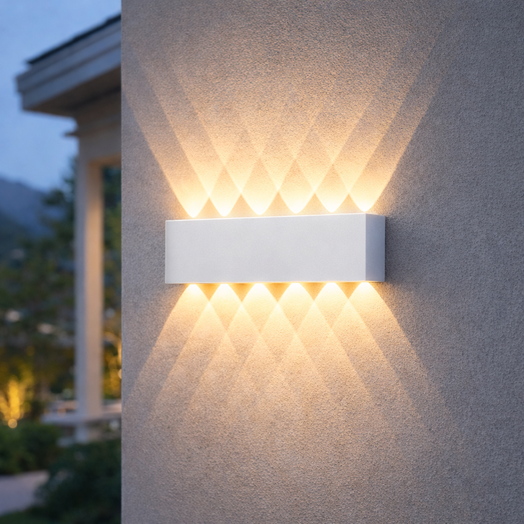 Minimalist LED Wall Light for Indoor and Outdoor Up-Down Illumination