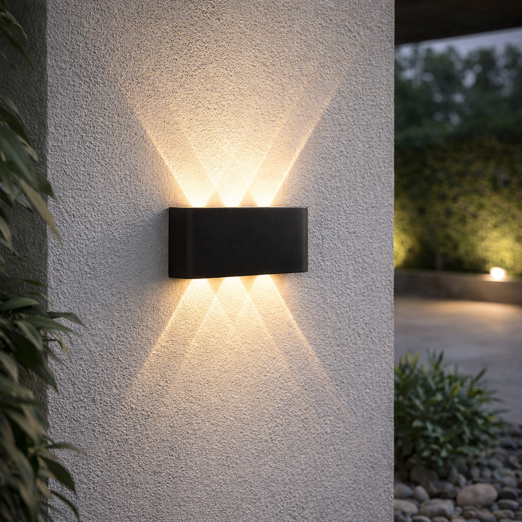 Minimalist LED Wall Light for Indoor and Outdoor Up-Down Illumination