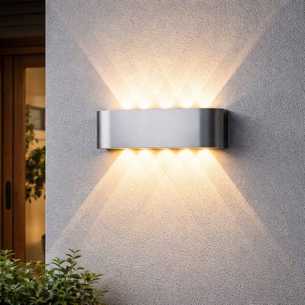 Minimalist LED Wall Light for Indoor and Outdoor Up-Down Illumination