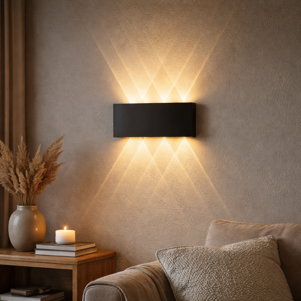 Minimalist LED Wall Light for Indoor and Outdoor Up-Down Illumination
