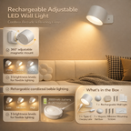 Rechargeable LED Wall Light with Adjustable Magnetic Base
