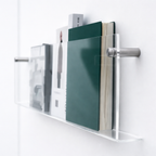 Acrylic Floating Wall Shelf for Magazine Storage and Display Organizer