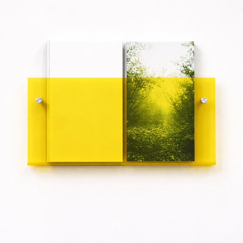 Acrylic Floating Wall Shelf for Magazine Storage and Display Organizer