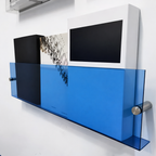 Acrylic Floating Wall Shelf for Magazine Storage and Display Organizer