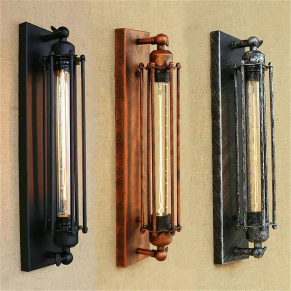 Indoor Accent LED Wall Light Fixture in Vintage Metal Design