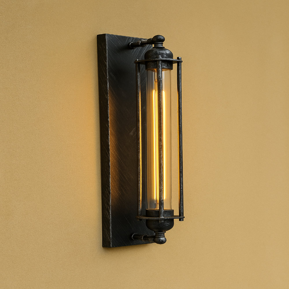 Indoor Accent LED Wall Light Fixture in Vintage Metal Design