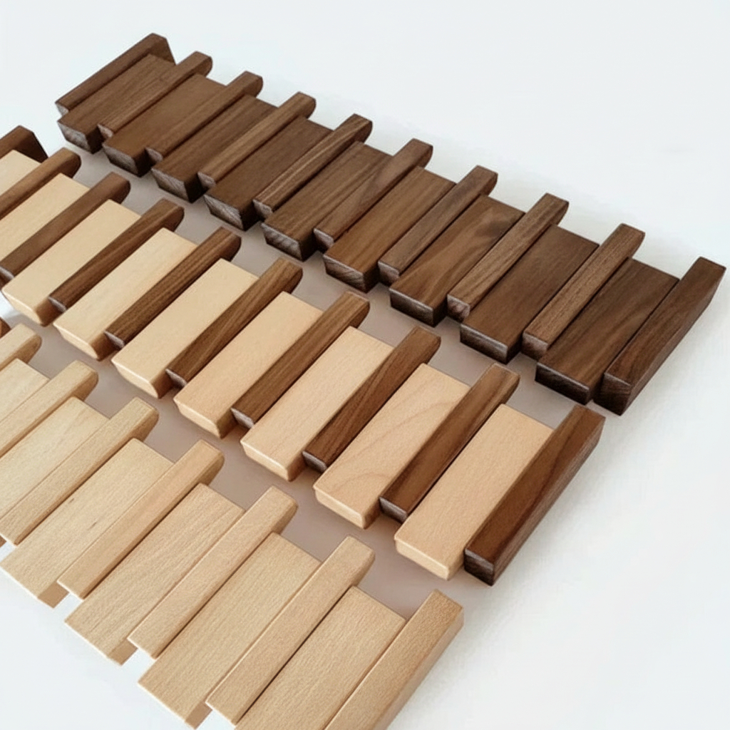 Foldable Wooden Hook Rack for Wall Mounting - Panel Design