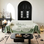 Retro Floral Sofa Cover in Soft Chenille Fabric