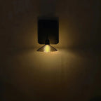 Wall Mounted Outdoor Light Featuring Hanging Shade and Dusk Sensor