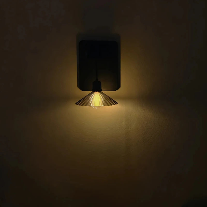 Wall Mounted Outdoor Light Featuring Hanging Shade and Dusk Sensor
