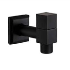 Matte Black Wall-Mounted Faucet – Contemporary Space-Saving Design