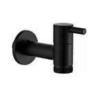 Matte Black Wall-Mounted Faucet – Contemporary Space-Saving Design