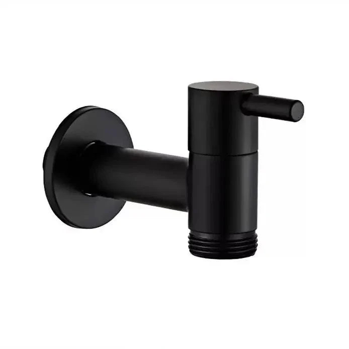 Matte Black Wall-Mounted Faucet – Contemporary Space-Saving Design