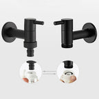 Matte Black Wall-Mounted Faucet – Contemporary Space-Saving Design