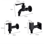 Matte Black Wall-Mounted Faucet – Contemporary Space-Saving Design