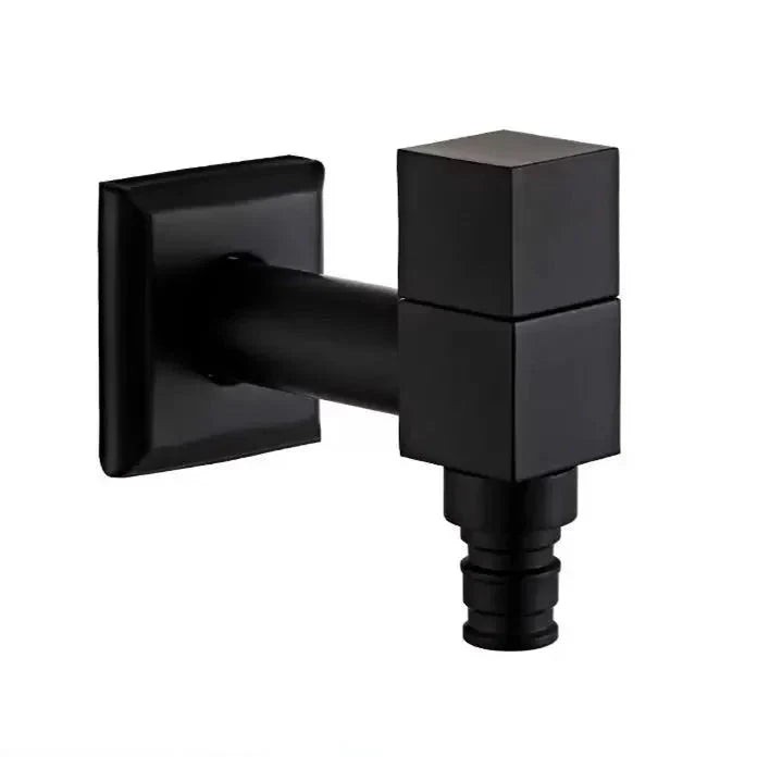 Matte Black Wall-Mounted Faucet – Contemporary Space-Saving Design