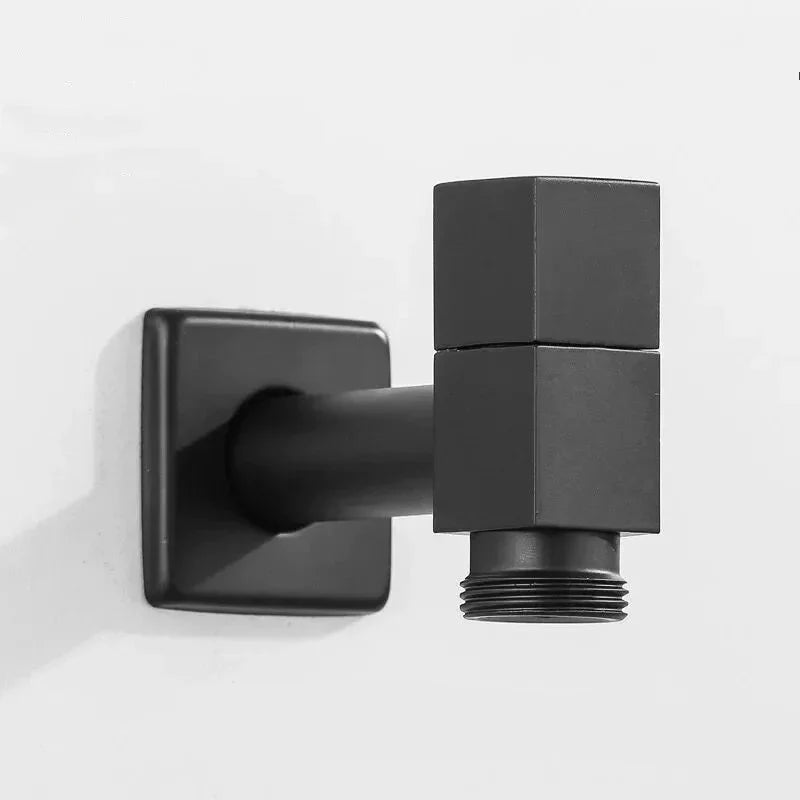 Matte Black Wall-Mounted Faucet – Contemporary Space-Saving Design