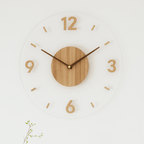 Scandinavian Style Silent Wooden Wall Clock