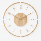 Scandinavian Style Silent Wooden Wall Clock