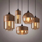 Cozy Vintage Glass Hanging Light Fixture