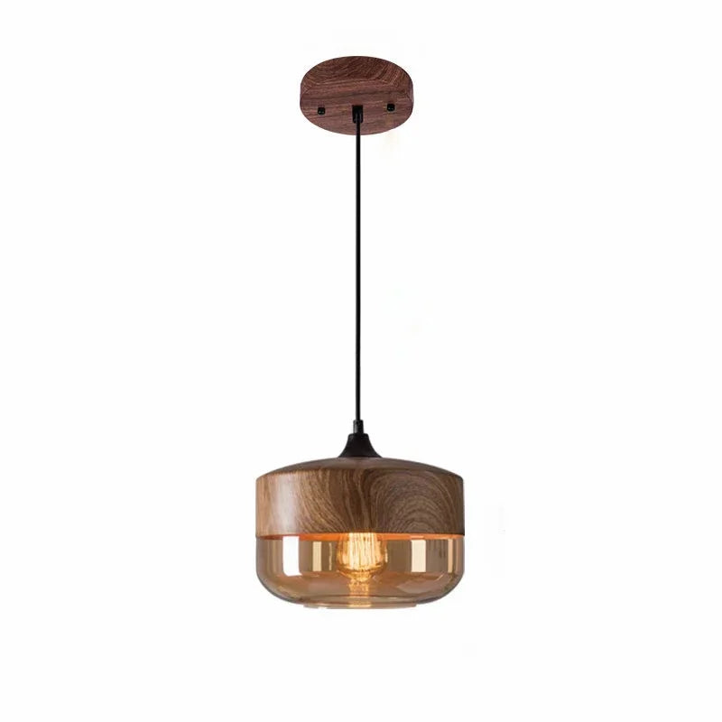 Cozy Vintage Glass Hanging Light Fixture