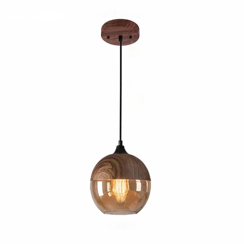 Cozy Vintage Glass Hanging Light Fixture
