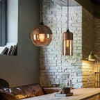 Cozy Vintage Glass Hanging Light Fixture