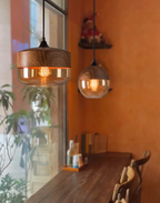 Cozy Vintage Glass Hanging Light Fixture
