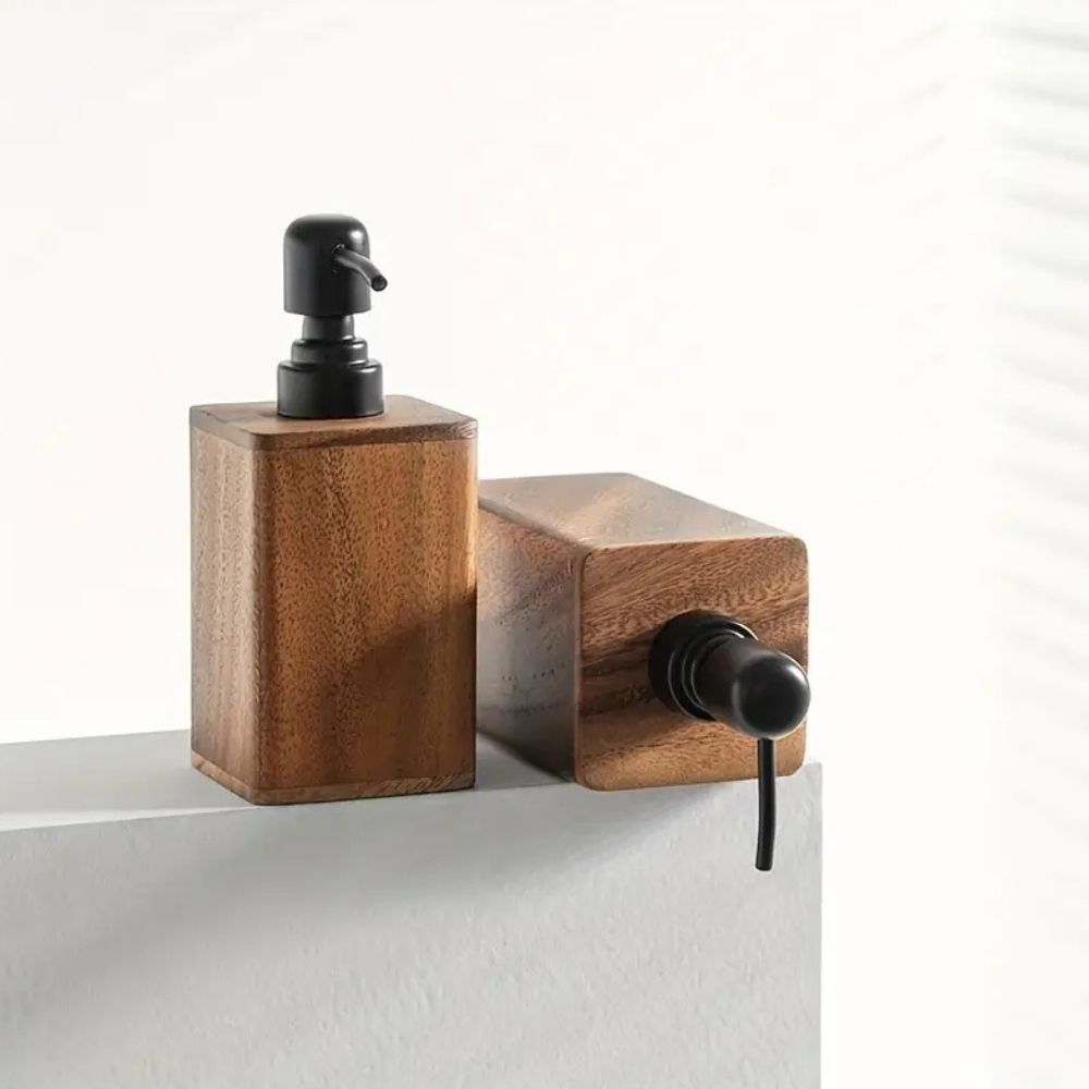 Chic Walnut Wood Soap Dispenser for Stylish Spaces