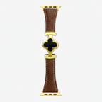 Floral Leather Strap for Smartwatch - Adjustable Replacement Band