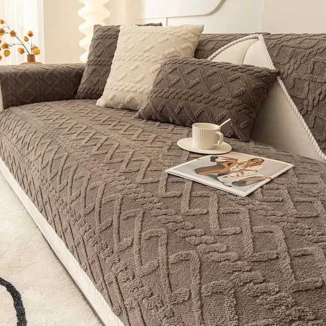 Elegant Non-Slip Polyester Sofa Cover for Waterproof Living Room Protection