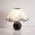Stylish Table Lamp with Wave Shade Design