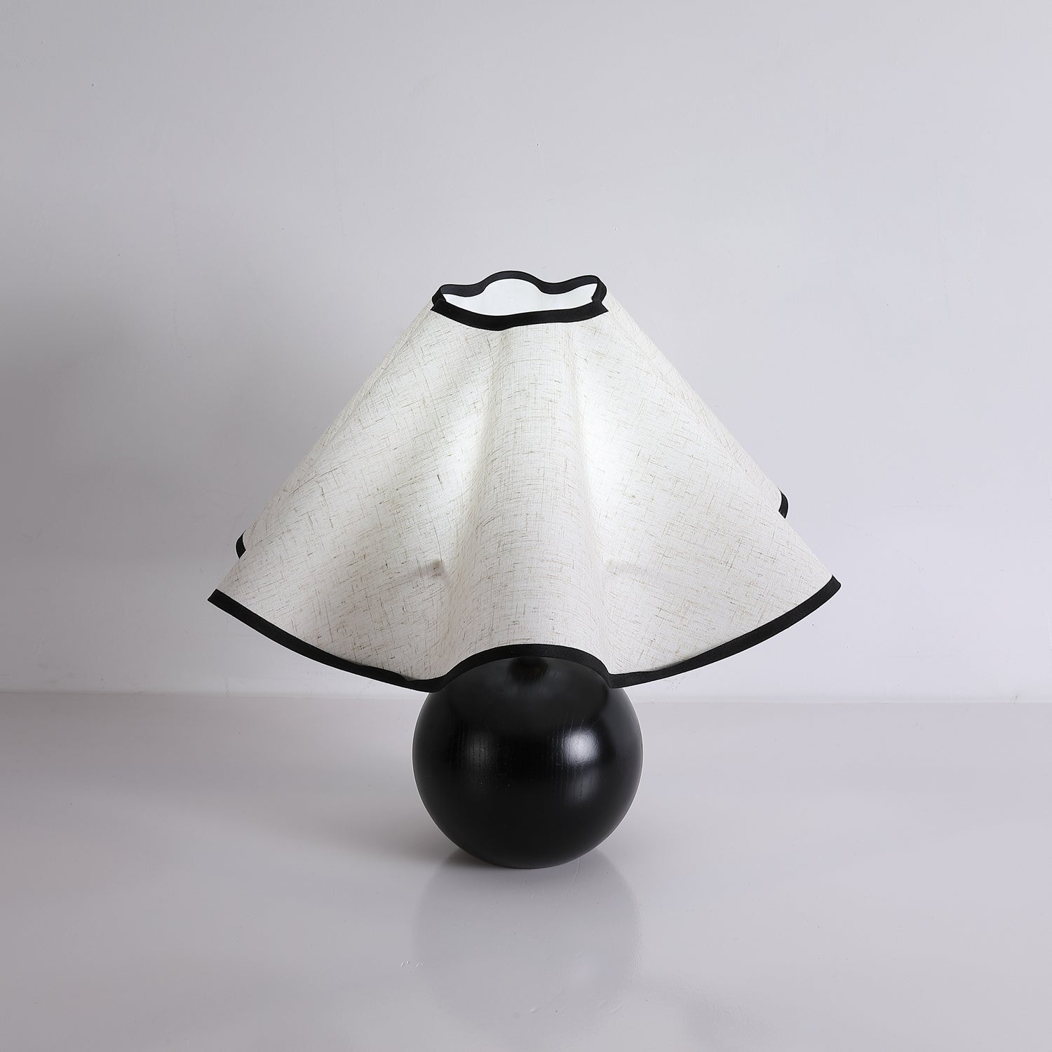 Stylish Table Lamp with Wave Shade Design