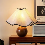 Stylish Table Lamp with Wave Shade Design