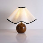 Stylish Table Lamp with Wave Shade Design