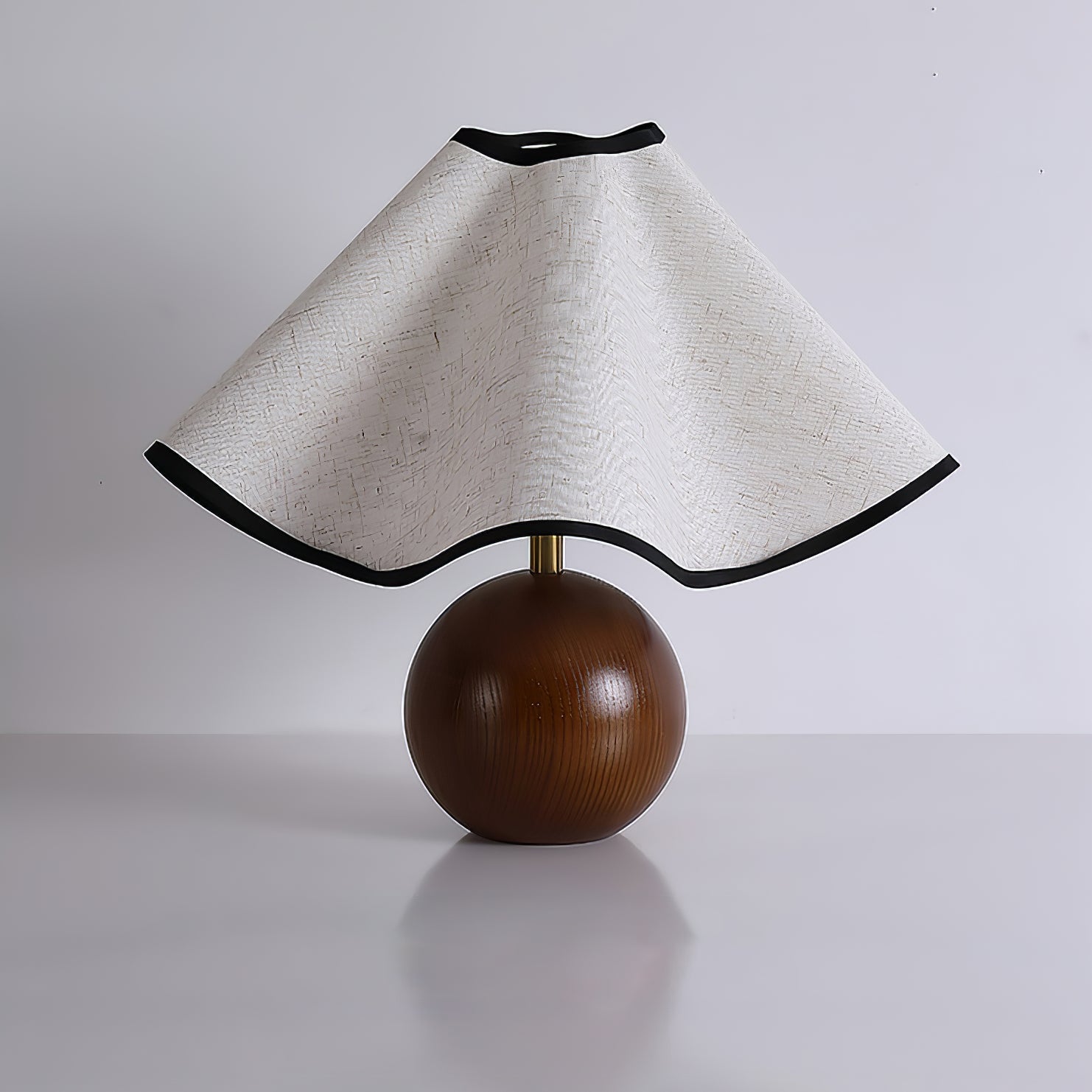 Stylish Table Lamp with Wave Shade Design
