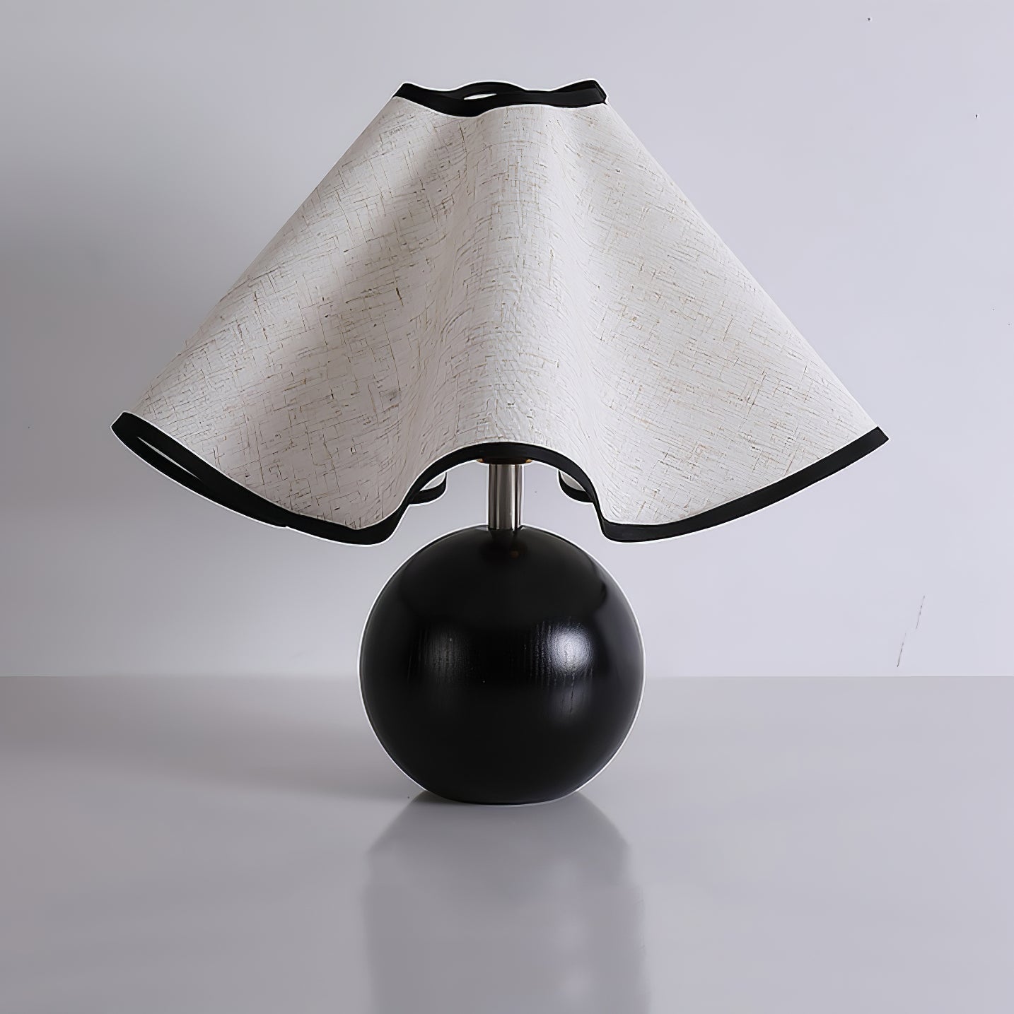 Stylish Table Lamp with Wave Shade Design