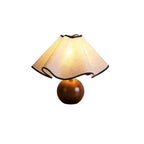 Stylish Table Lamp with Wave Shade Design