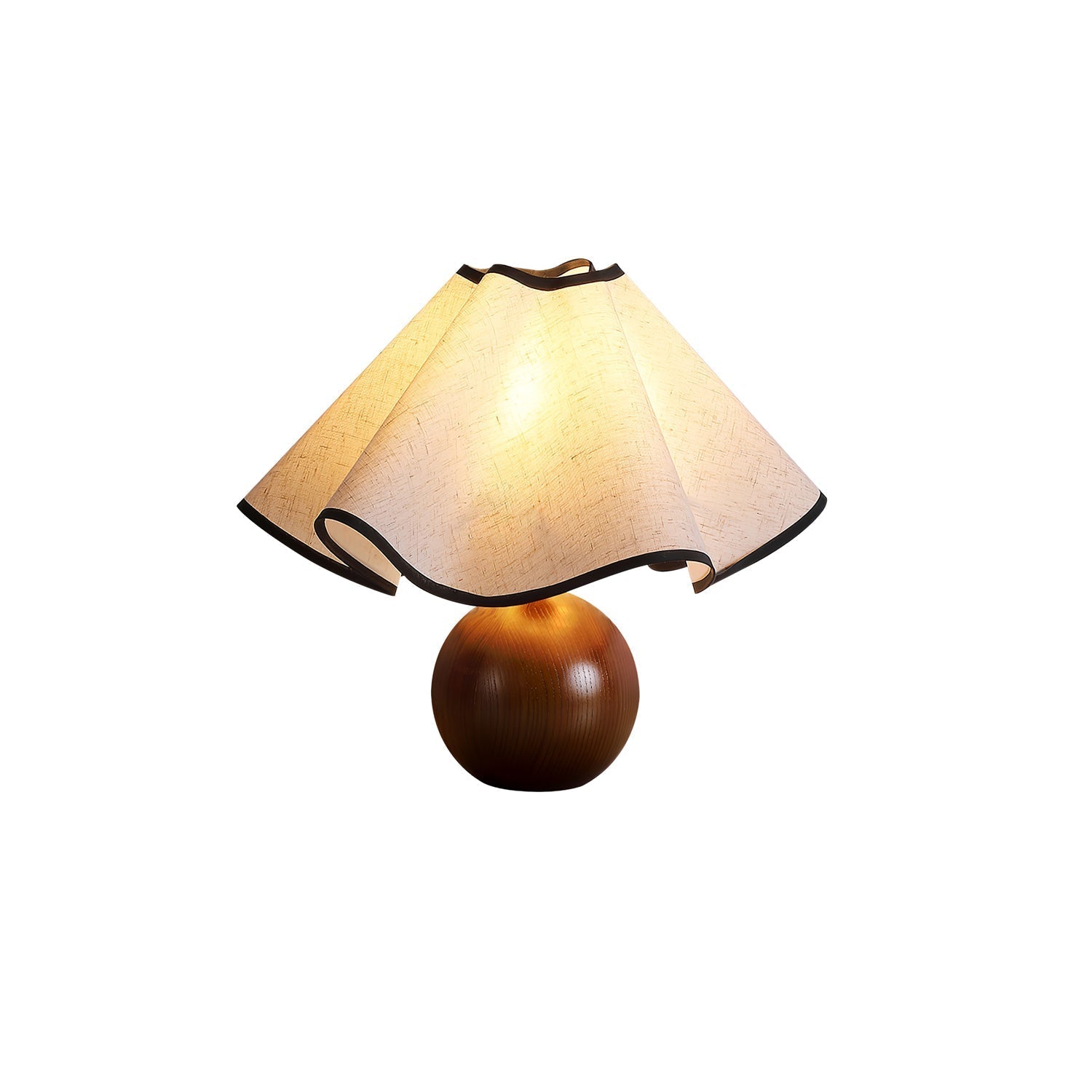 Stylish Table Lamp with Wave Shade Design