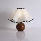 Stylish Table Lamp with Wave Shade Design