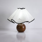 Stylish Table Lamp with Wave Shade Design