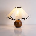Stylish Table Lamp with Wave Shade Design
