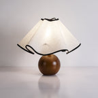 Stylish Table Lamp with Wave Shade Design