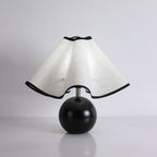Stylish Table Lamp with Wave Shade Design