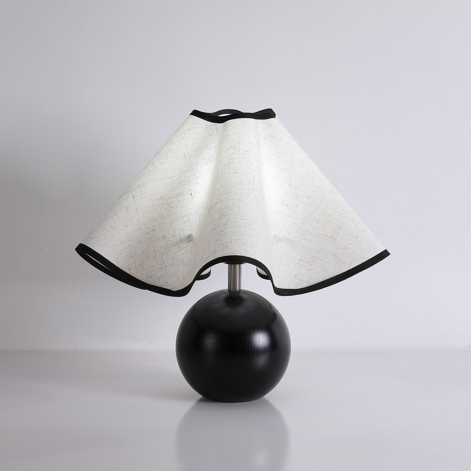 Stylish Table Lamp with Wave Shade Design