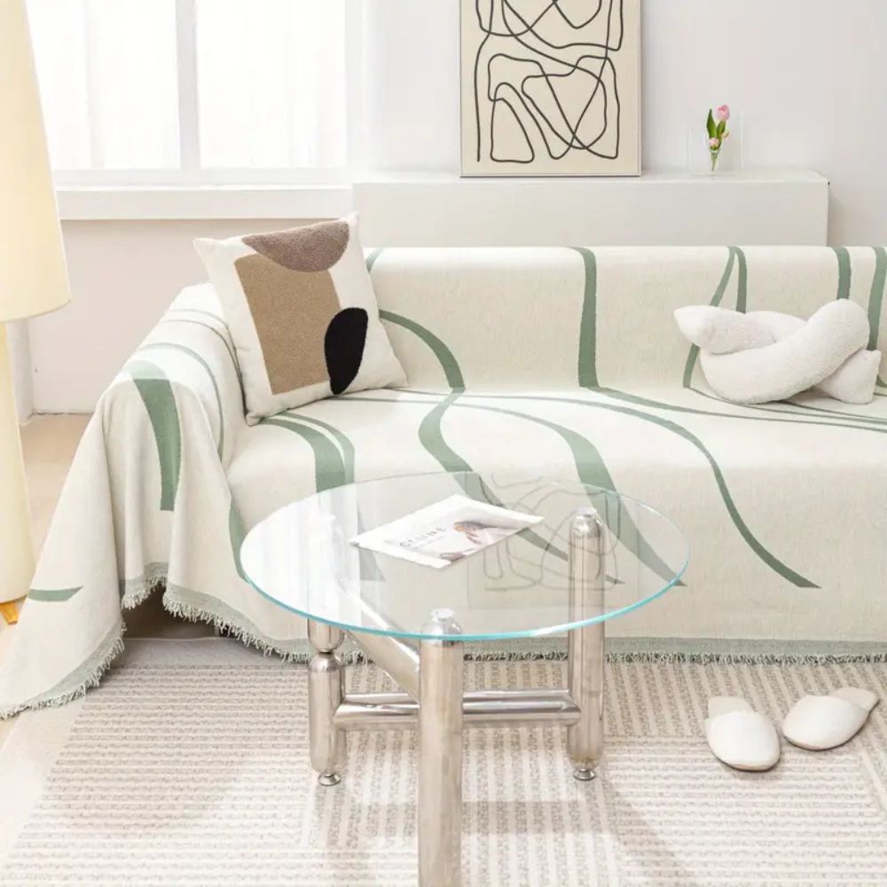 Non-Slip Jacquard Chenille Sofa Cover – Flowing Style