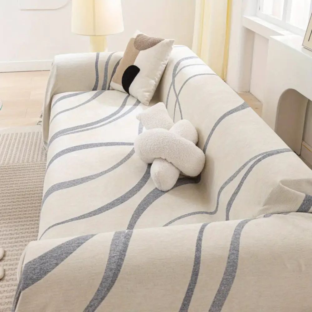 Non-Slip Jacquard Chenille Sofa Cover – Flowing Style