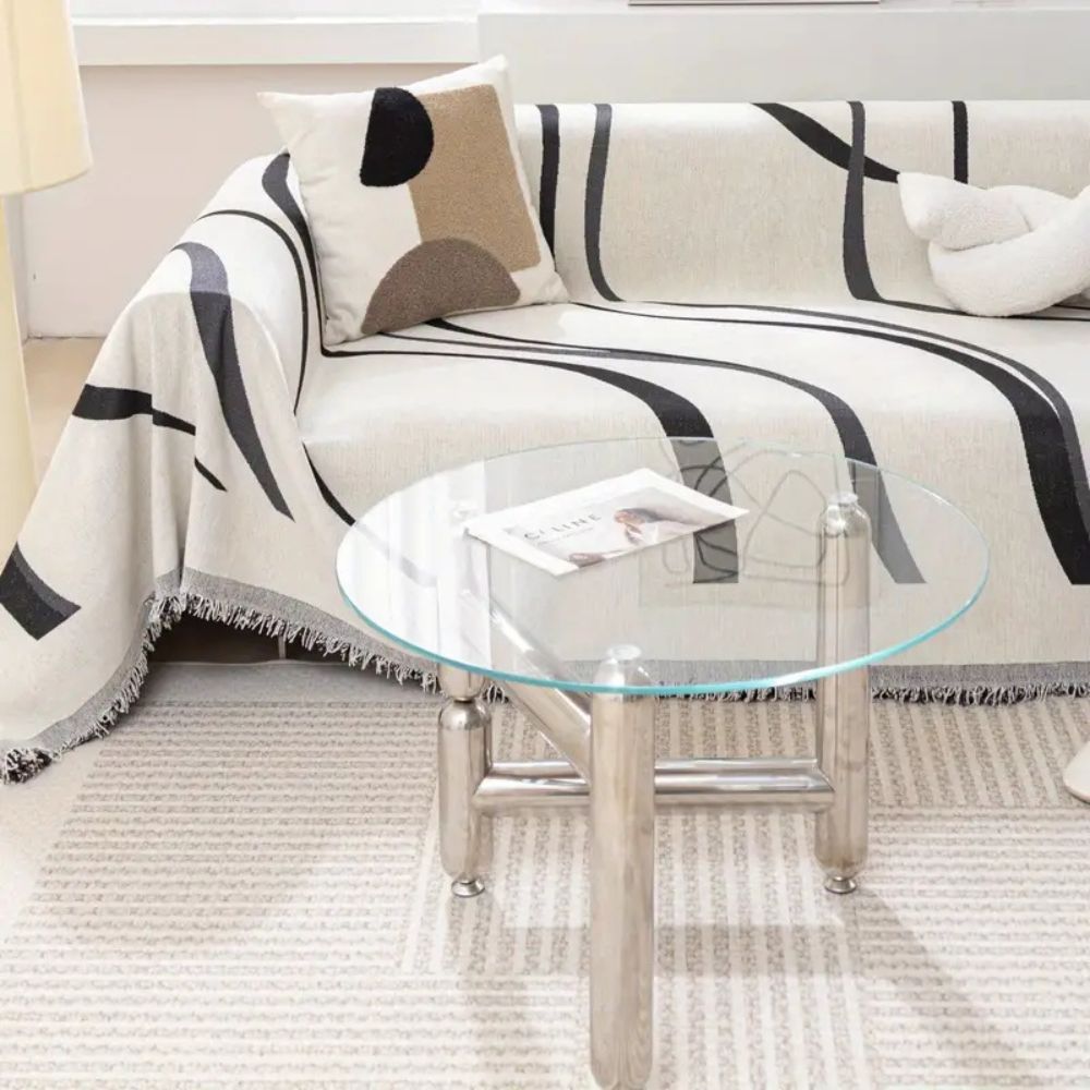 Non-Slip Jacquard Chenille Sofa Cover – Flowing Style