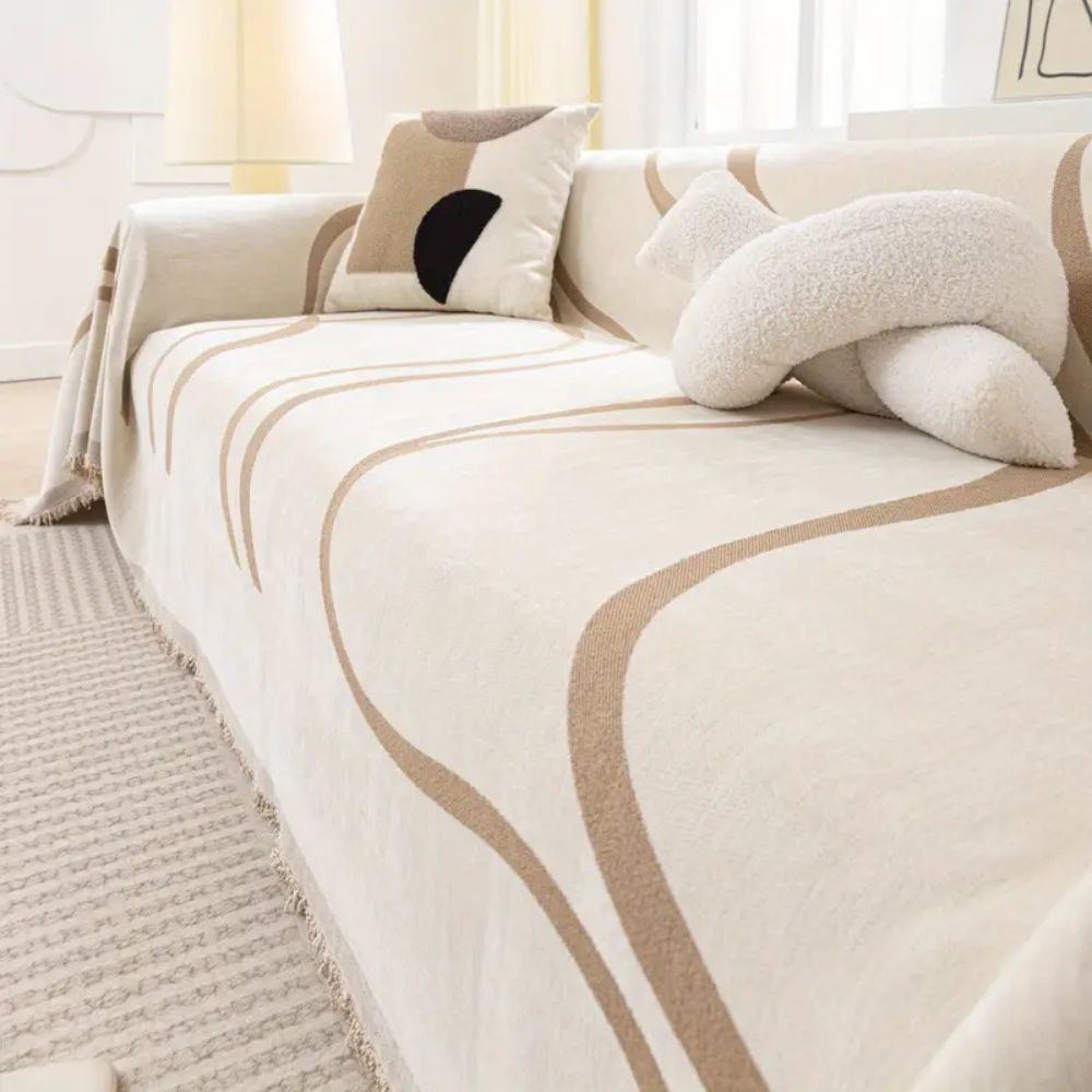 Non-Slip Jacquard Chenille Sofa Cover – Flowing Style