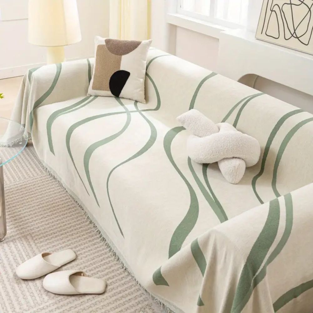 Non-Slip Jacquard Chenille Sofa Cover – Flowing Style